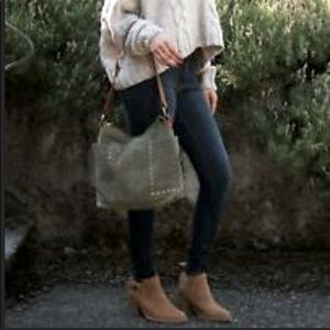 Anabaglish Val suede studded tote/satchel purse